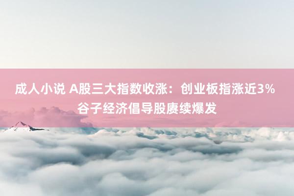 成人小说 A股三大指数收涨：创业板指涨近3% 谷子经济倡导股赓续爆发