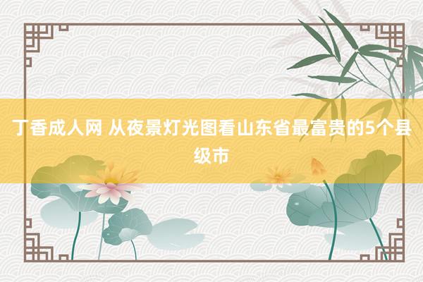 丁香成人网 从夜景灯光图看山东省最富贵的5个县级市