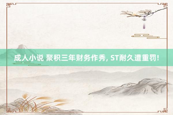 成人小说 聚积三年财务作秀， ST耐久遭重罚!