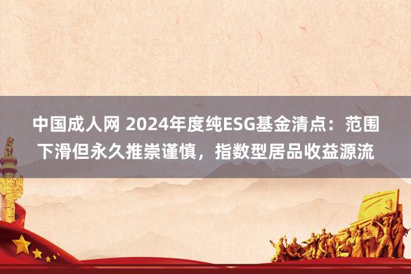 中国成人网 2024年度纯ESG基金清点：范围下滑但永久推崇谨慎，指数型居品收益源流