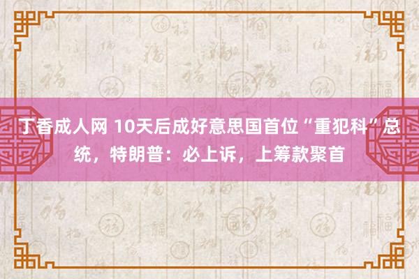 丁香成人网 10天后成好意思国首位“重犯科”总统，特朗普：必上诉，上筹款聚首