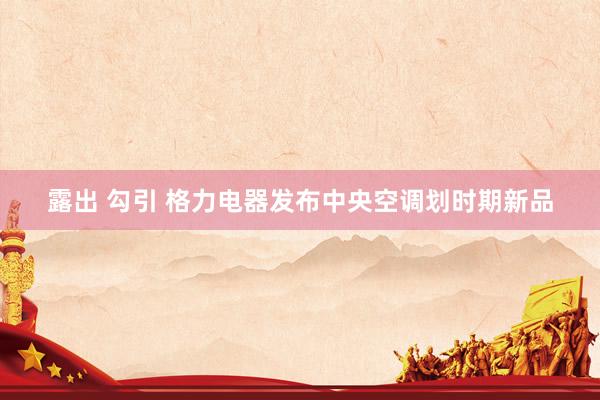 露出 勾引 格力电器发布中央空调划时期新品