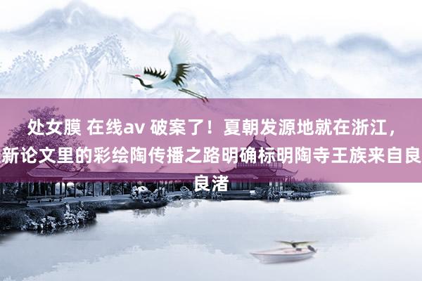 处女膜 在线av 破案了！夏朝发源地就在浙江，最新论文里的彩绘陶传播之路明确标明陶寺王族来自良渚