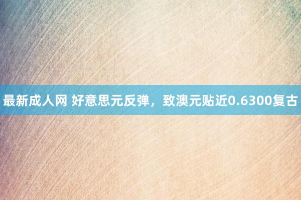 最新成人网 好意思元反弹，致澳元贴近0.6300复古