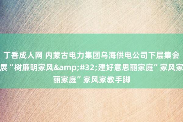 丁香成人网 内蒙古电力集团乌海供电公司下层集会工会开展“树廉明家风&#32;建好意思丽家庭”家风家教手脚