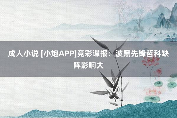 成人小说 [小炮APP]竞彩谍报：波黑先锋哲科缺阵影响大