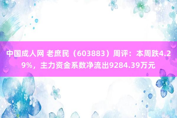 中国成人网 老庶民（603883）周评：本周跌4.29%，主力资金系数净流出9284.39万元