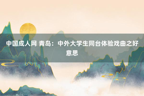 中国成人网 青岛：中外大学生同台体验戏曲之好意思