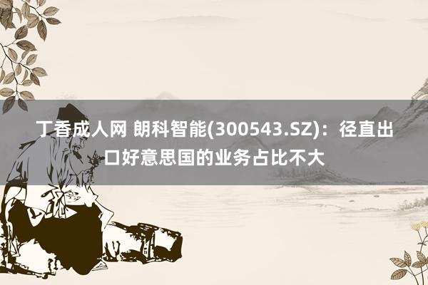 丁香成人网 朗科智能(300543.SZ)：径直出口好意思国的业务占比不大