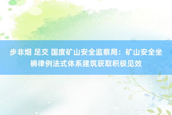 步非烟 足交 国度矿山安全监察局：矿山安全坐褥律例法式体系建筑获取积极见效
