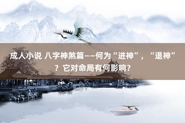 成人小说 八字神煞篇——何为“进神”，“退神”？它对命局有何影响？