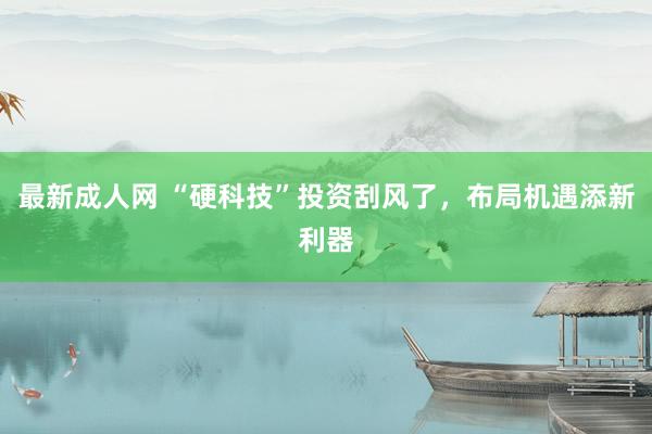 最新成人网 “硬科技”投资刮风了，布局机遇添新利器