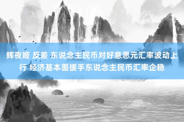 辉夜姬 反差 东说念主民币对好意思元汇率波动上行 经济基本面援手东说念主民币汇率企稳
