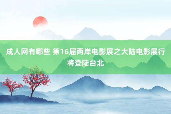 成人网有哪些 第16届两岸电影展之大陆电影展行将登陆台北