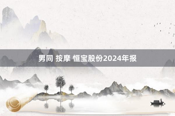 男同 按摩 恒宝股份2024年报